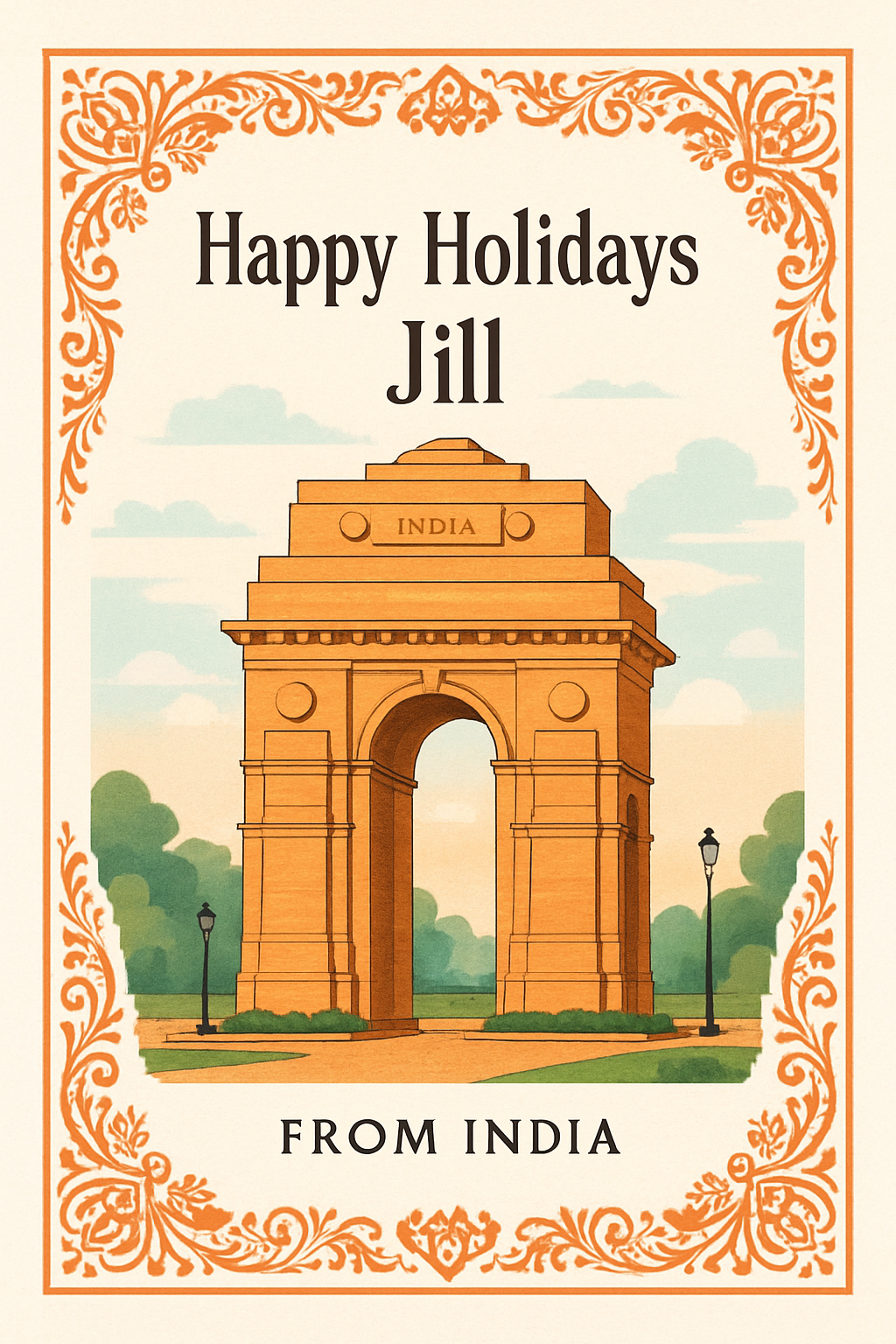Happy Holidays Jill From India