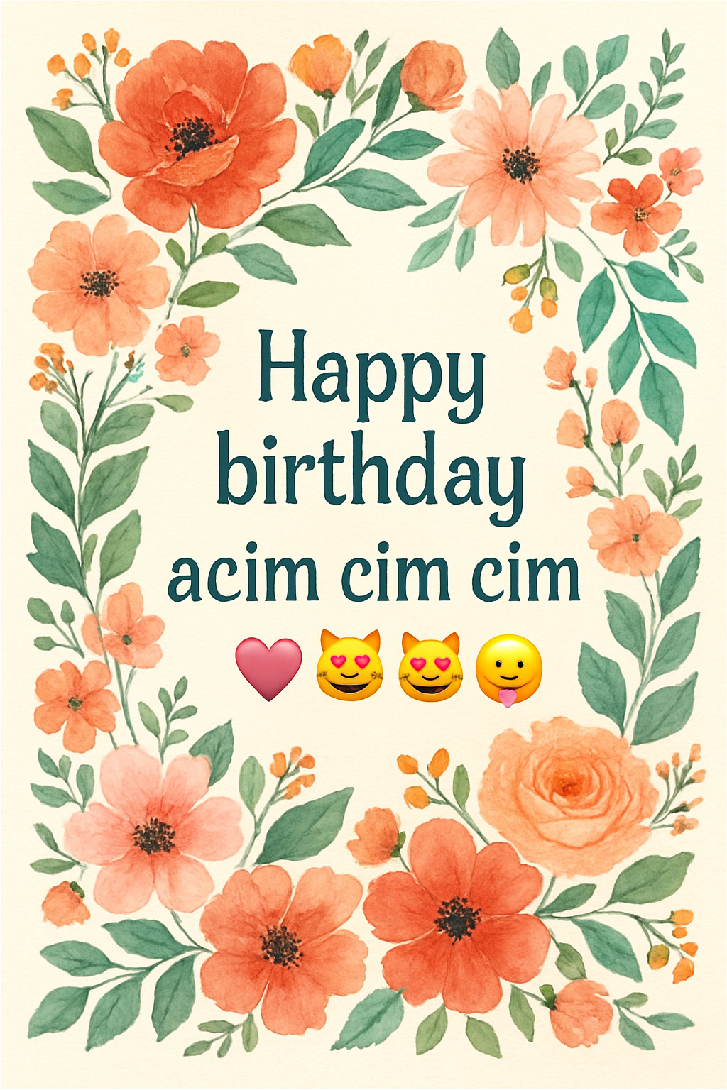 Happy birthday acim cim cim💕😻😻😋