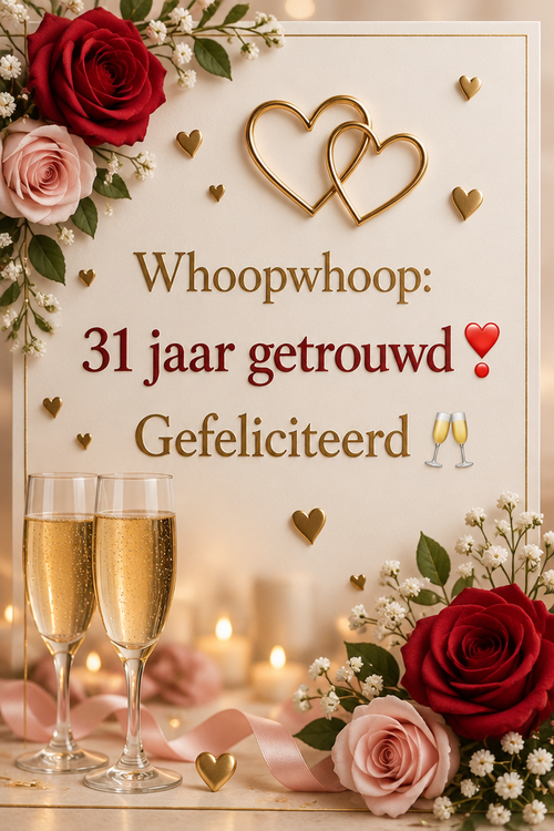 Whoopwhoop: 31 jaar getrouwd ❣️ Gefeliciteerd 🥂 