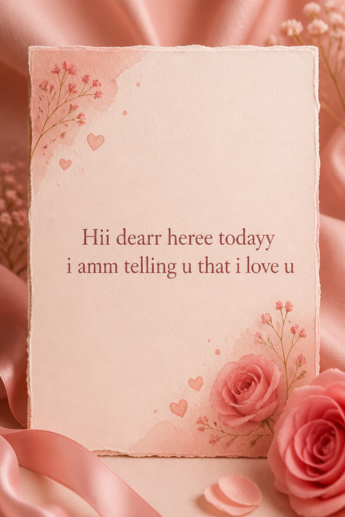 Hii dearr heree todayy i amm telling u that i love u 