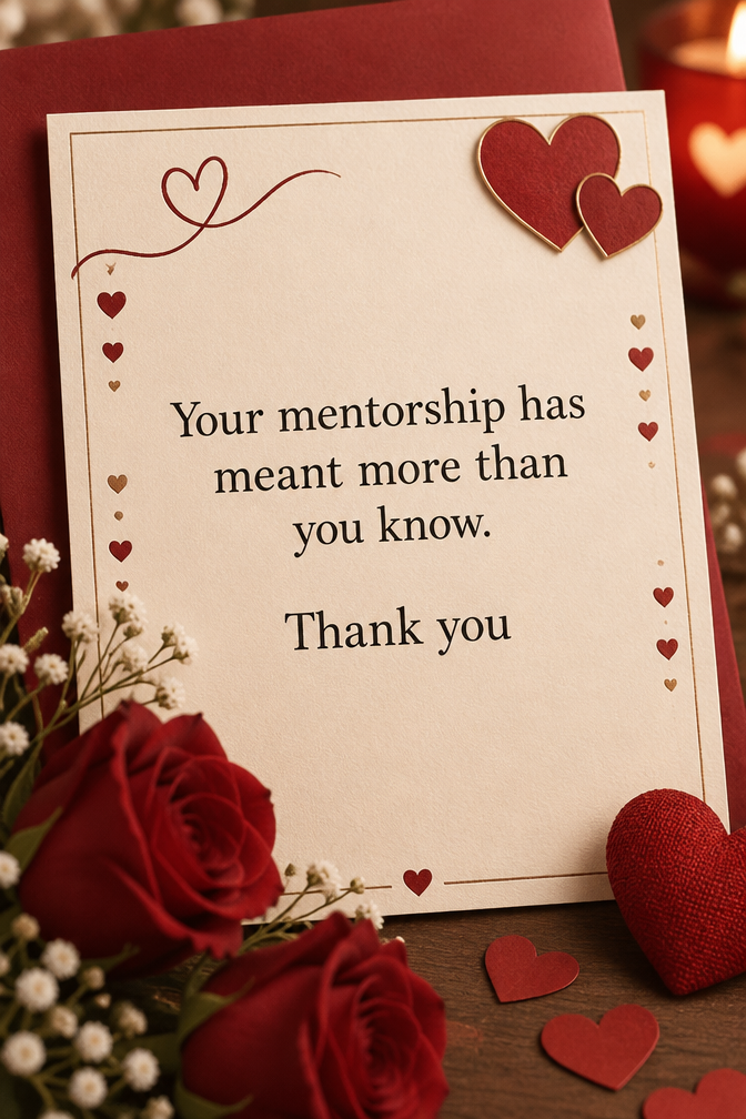 Your mentorship has meant more than you know. Thank you