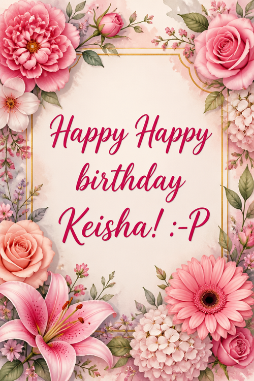 Happy Happy birthday Keisha! :-P