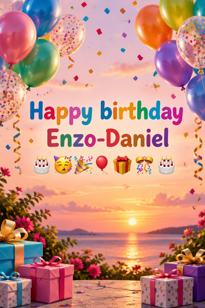 Happy birthday Enzo-Daniel ๐ ๐ฅณ ๐ ๐ ๐ ๐ ๐