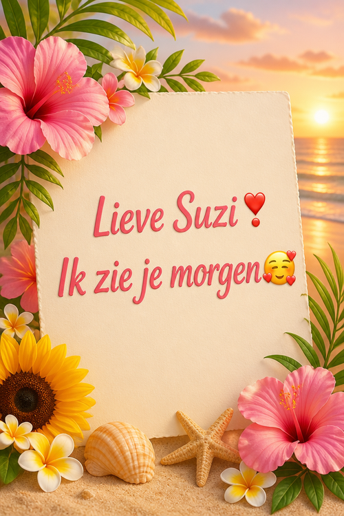 Lieve Suzi❣️ Ik zie je morgen🥰