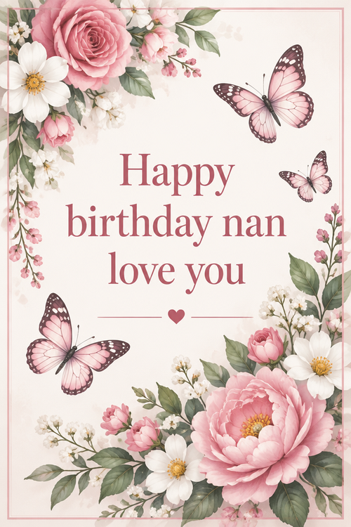 Happy birthday nan love you