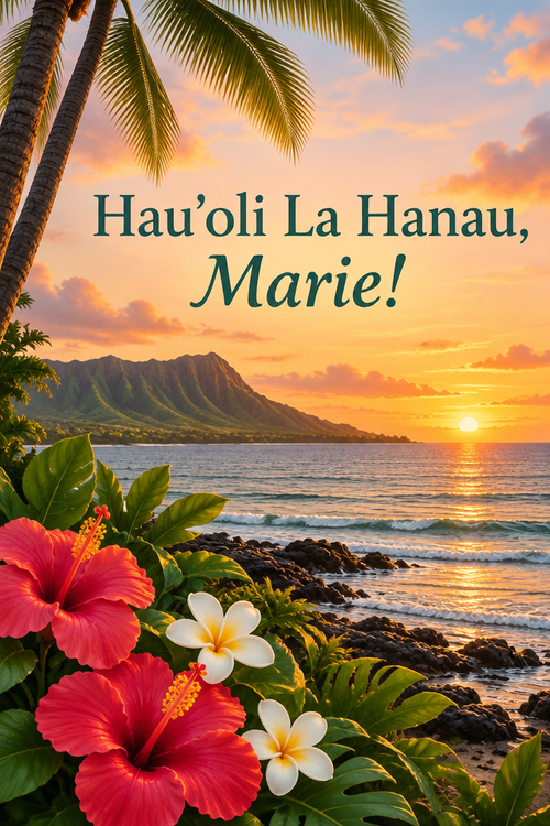Hau’oli La Hanau, Marie!